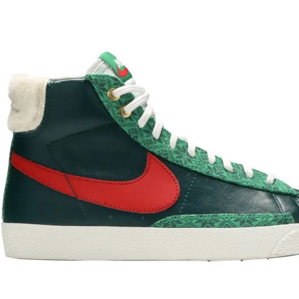 Nike High-Tops with Red and Green Design
